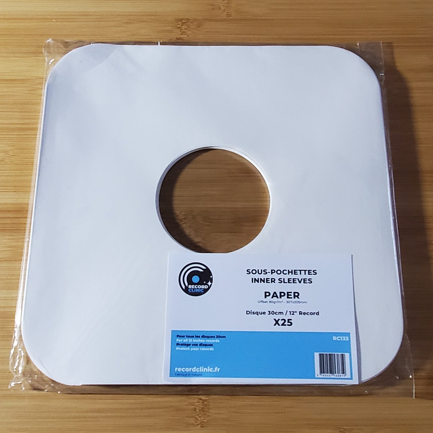 [P] 12" paper sleeves with hole (x100)
