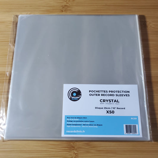 Pochettes de protection Crystal 10" PP 50µ