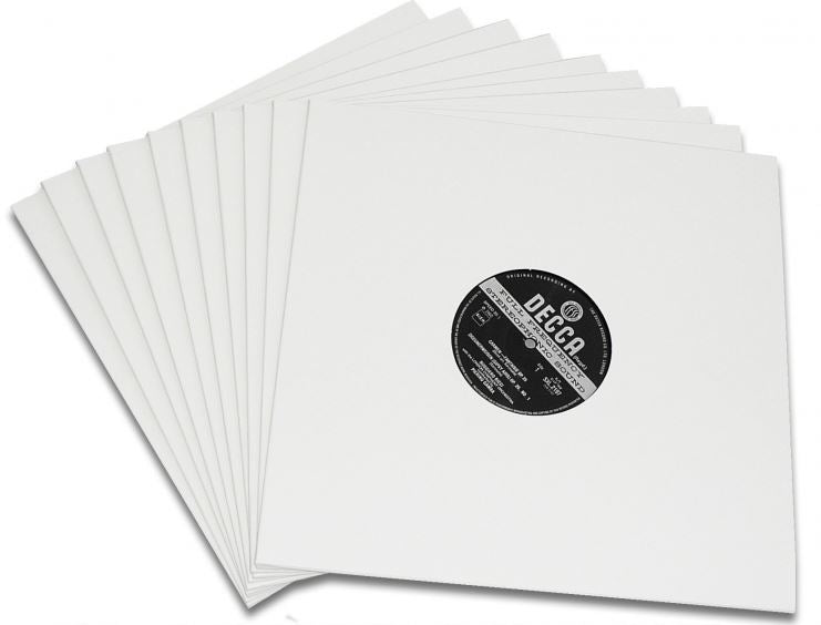 Pochettes Carton Double Trous 12" Blanches (x10)