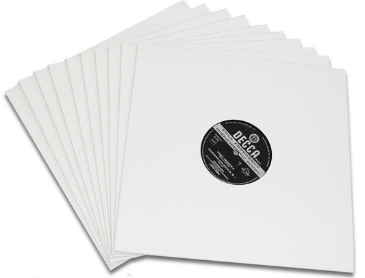 Pochettes Carton Double Trous 12" Blanches (x10)